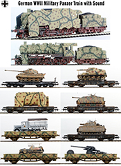 German WWII Military Panzer Transport Set Sound  (For Märklin AC)